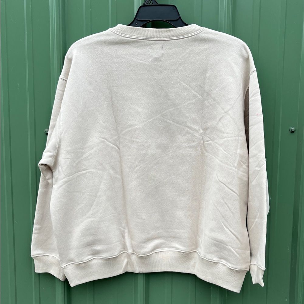 Women’s Gap Logo Crewneck Oversized Fleece Sweatshirt Size XL - Picture 3 of 5